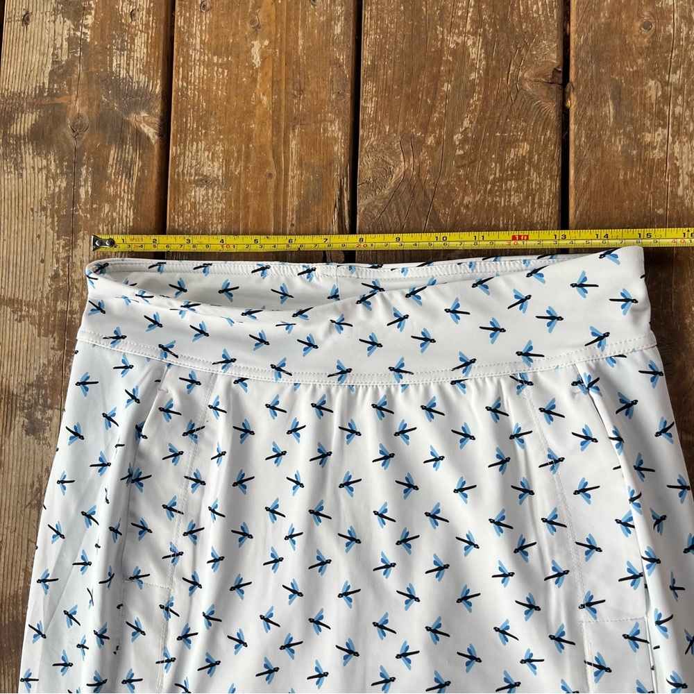 Belyn Key White Skort with Blue Dragonfly Print - Picture 4 of 8